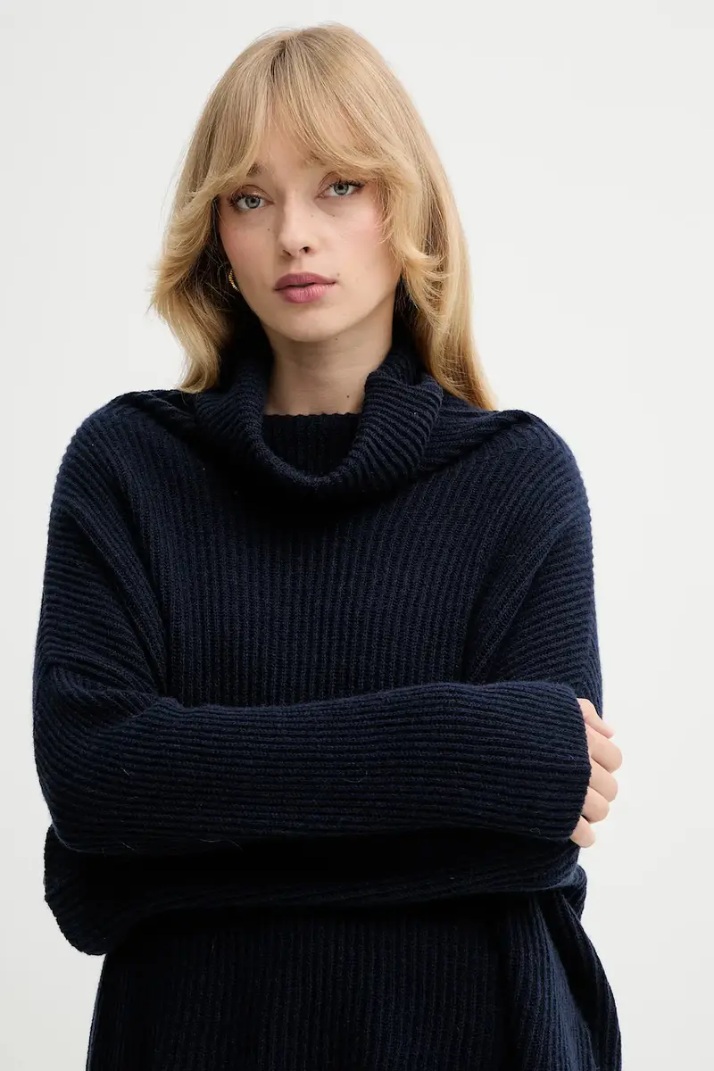 maglione in cachemirie donna colore blu navy 2528366044200 miniatura 4