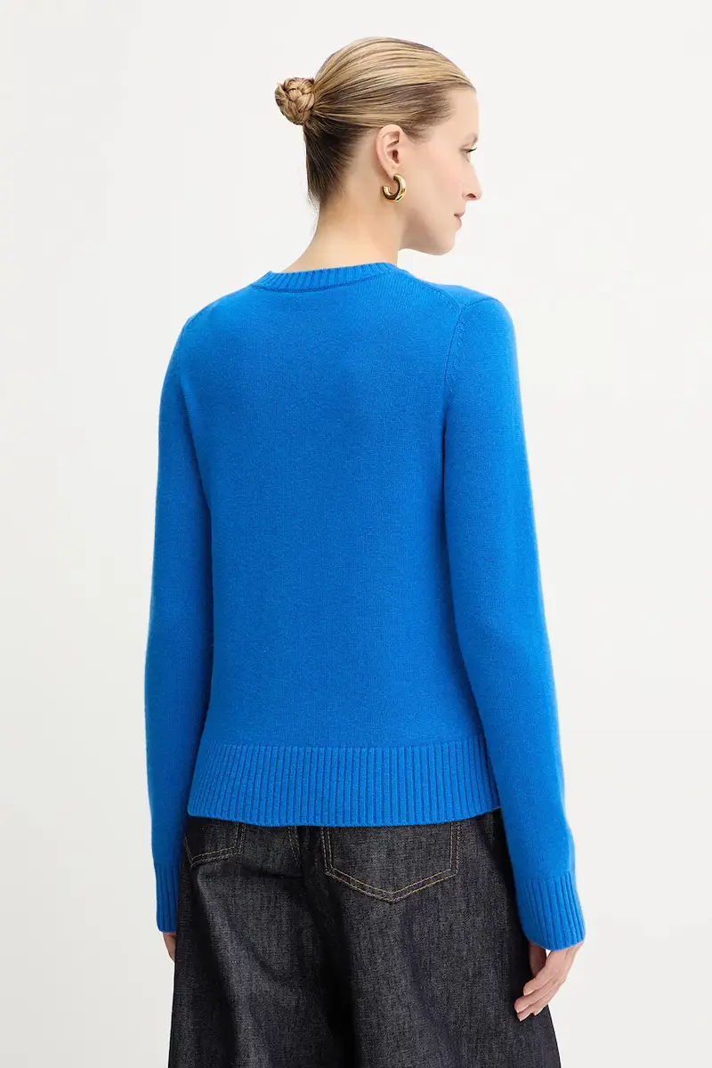 maglione in lana donna colore blu 2528366032200 miniatura 3