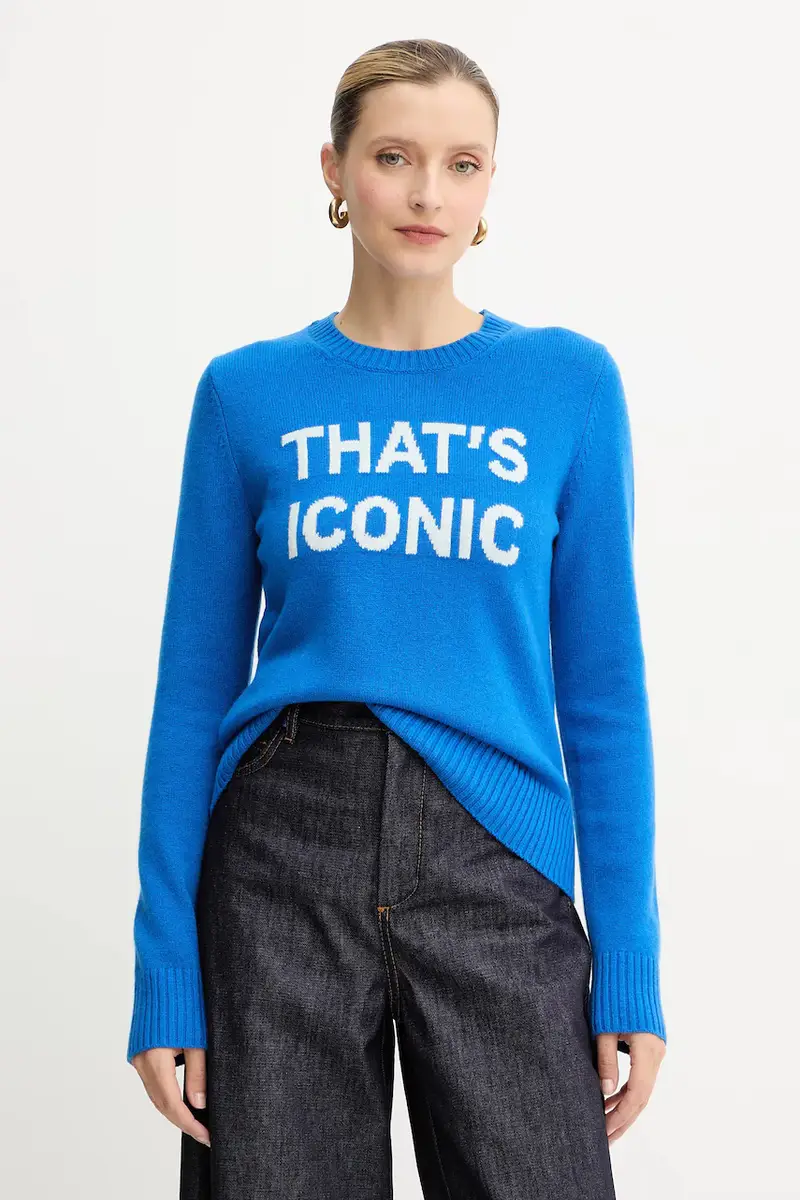 . maglione in lana donna colore blu 2528366032200