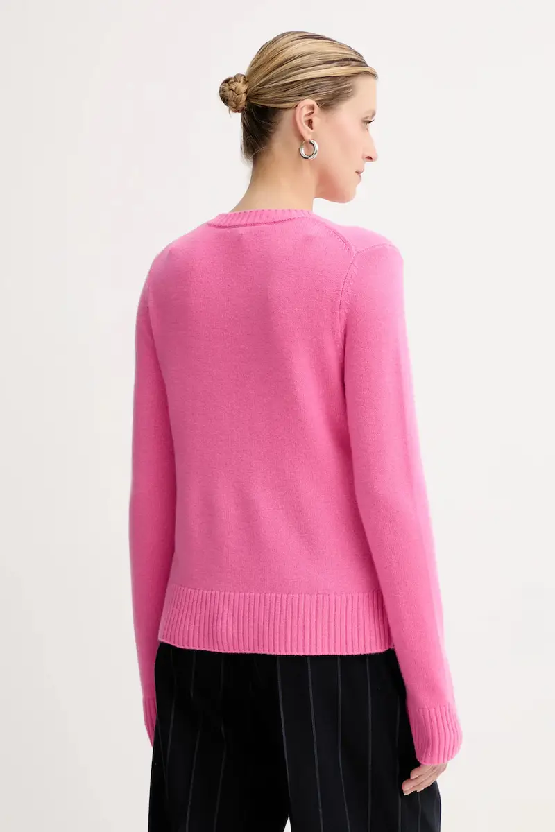 maglione in lana donna colore rosa 2528366032200 miniatura 3