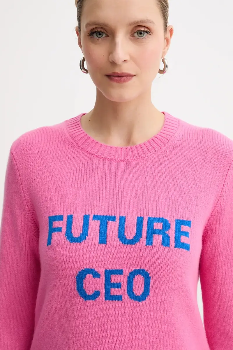 maglione in lana donna colore rosa 2528366032200 miniatura 4