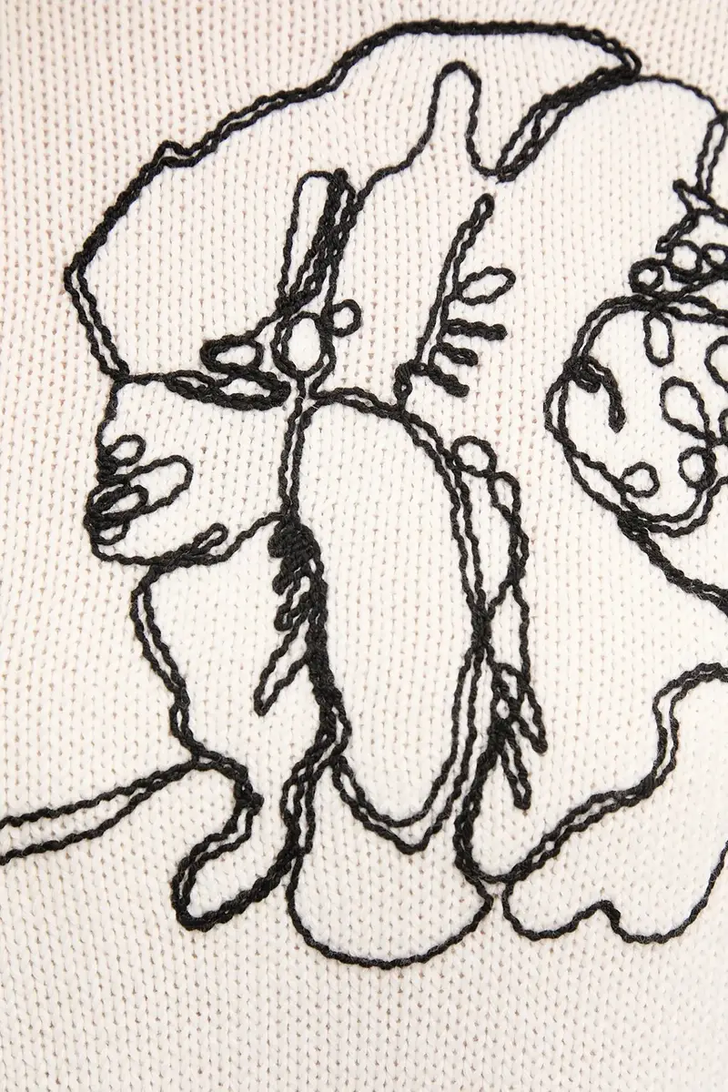 maglione in misto lana donna colore beige 2526366012200 miniatura 5