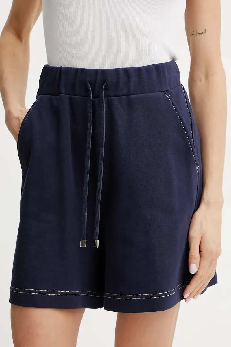. pantaloncini in cotone donna colore blu navy 2516781013200