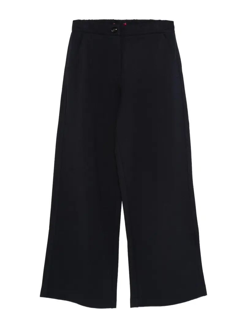 Pantaloni A Gamba Larga In Punto Milano Blu