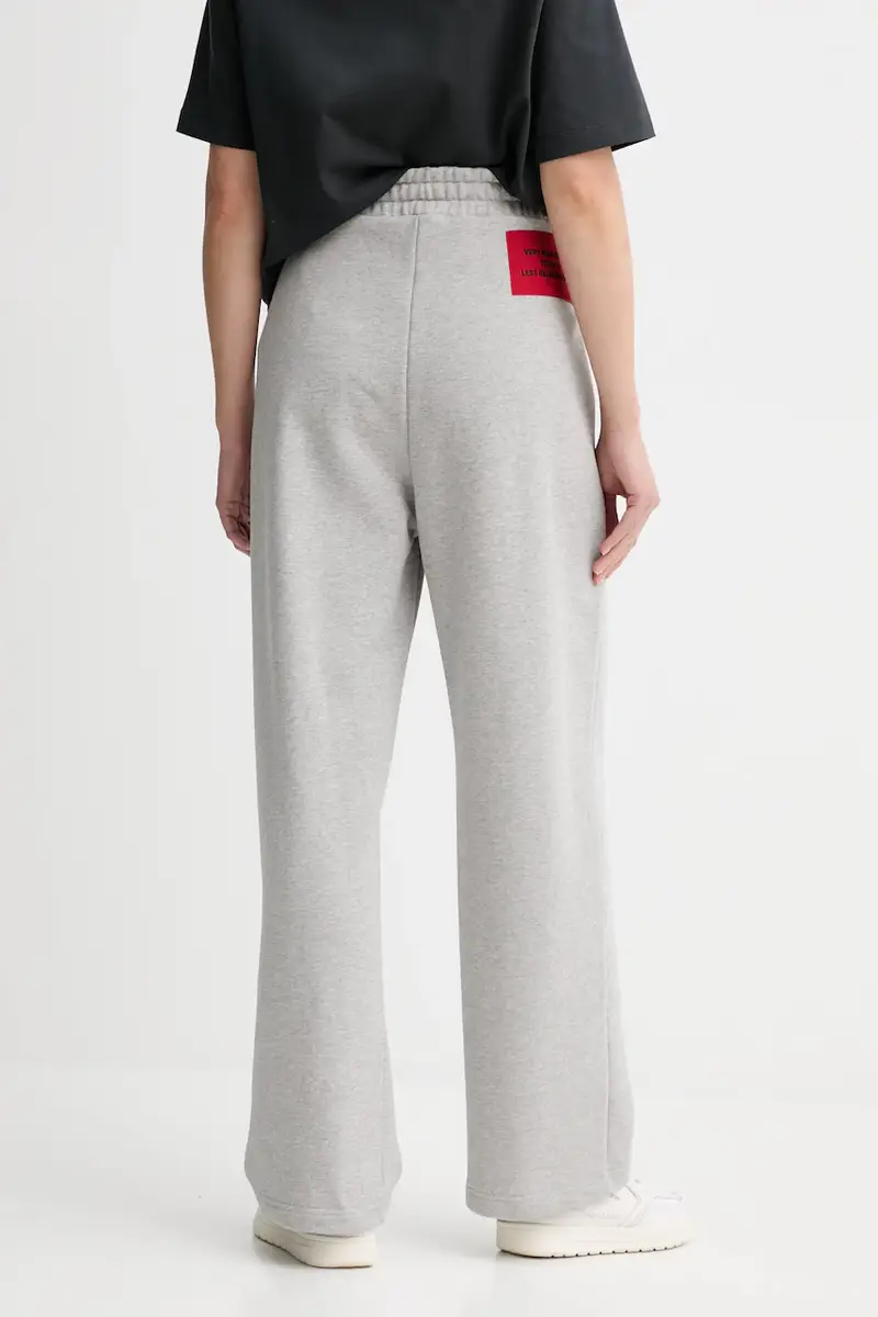 pantaloni tuta di cotone donna colore grigio 2528786012200 miniatura 3