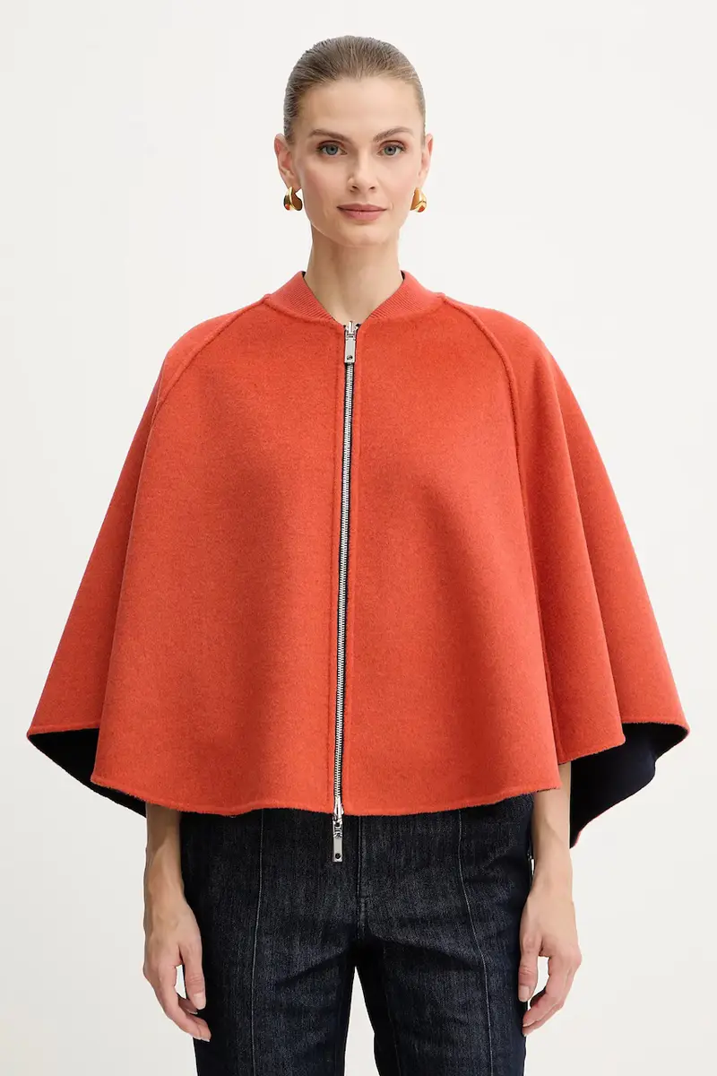 poncho reversibile con lana colore blu navy 2526736037200 miniatura 2