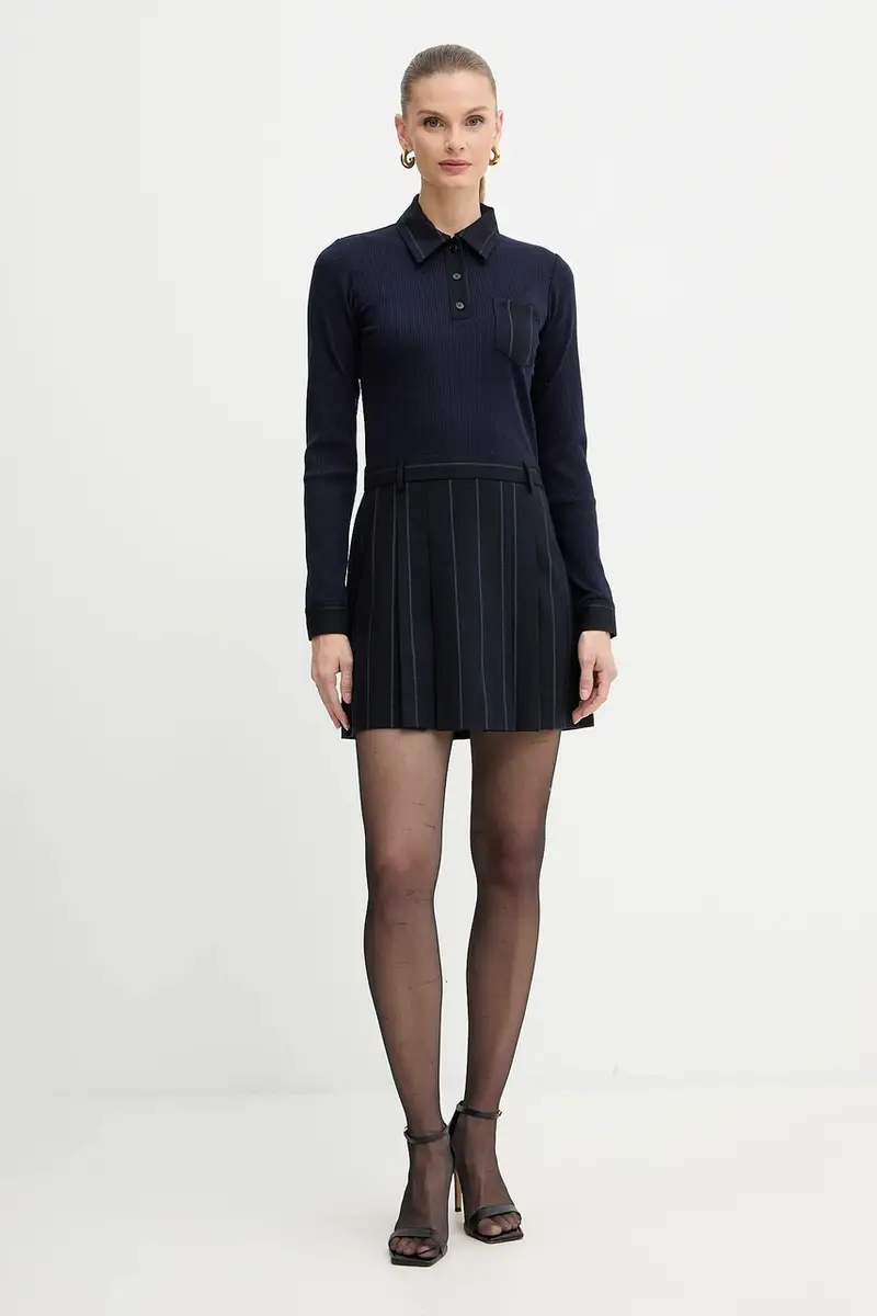 vestito colore blu navy 2526226053200 miniatura 2