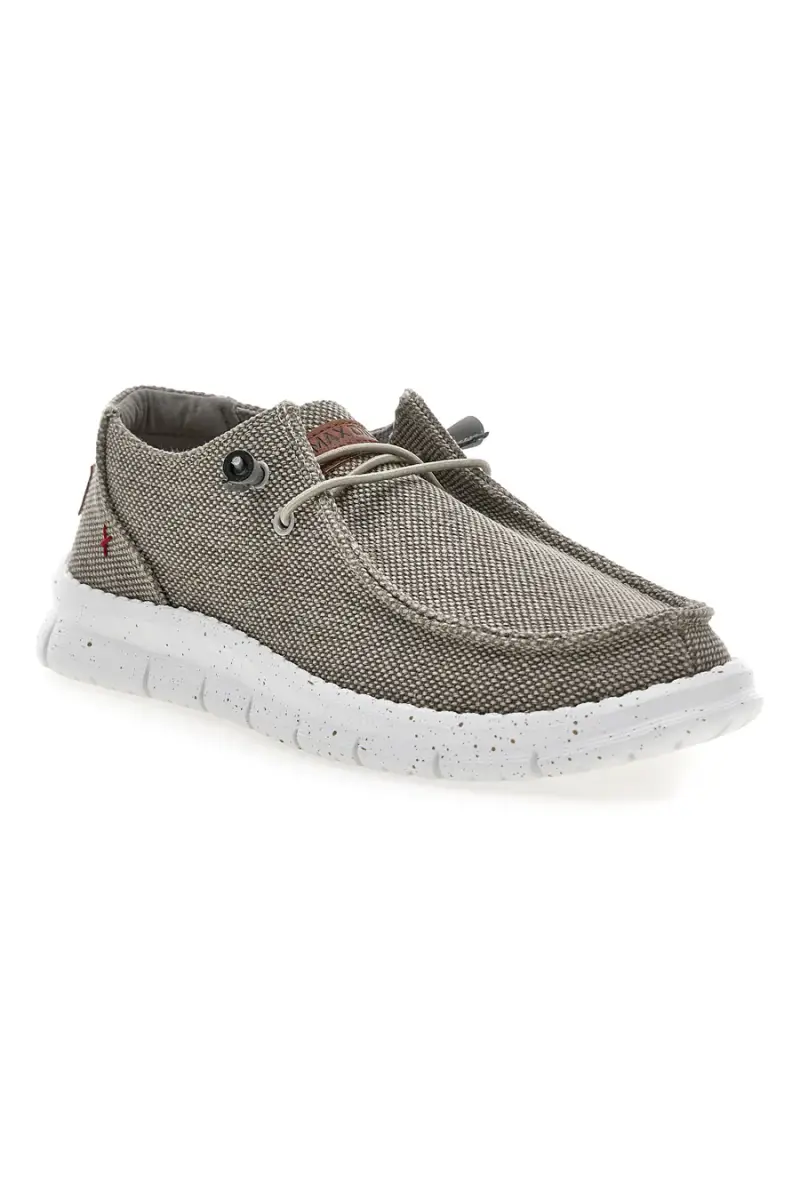 Mocassini color cemento in tessuto con lacci Max dillan MELIS CVS [ASH] miniatura 2