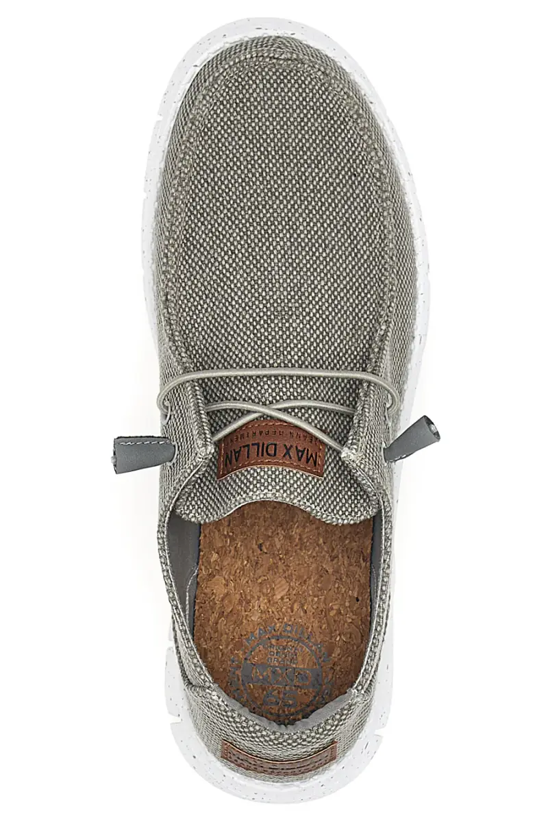 Mocassini color cemento in tessuto con lacci Max dillan MELIS CVS [ASH] miniatura 3