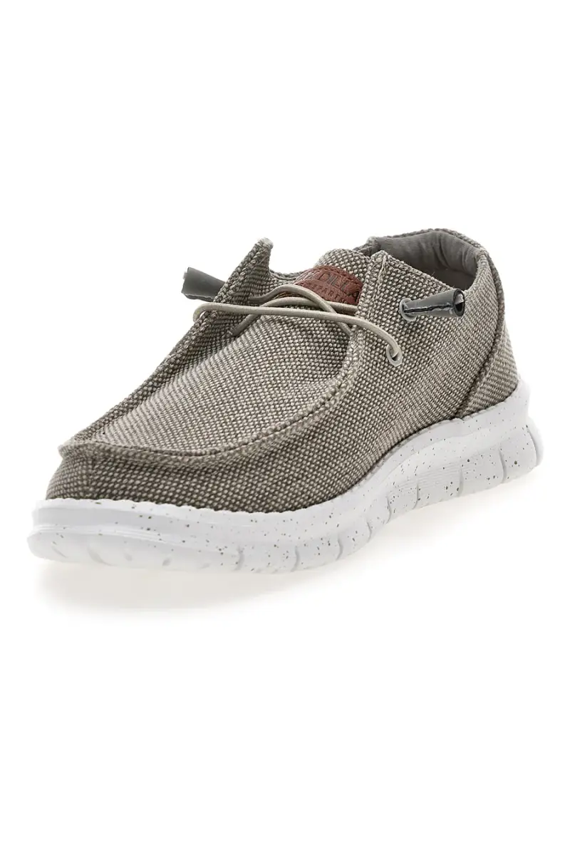 Mocassini color cemento in tessuto con lacci Max dillan MELIS CVS [ASH] miniatura 4