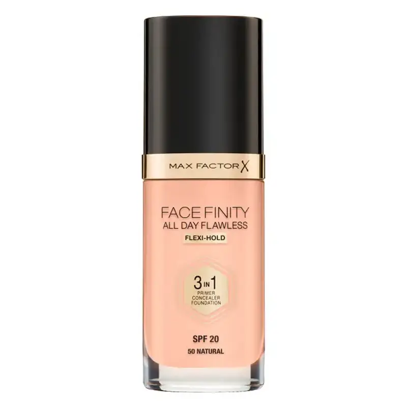 Max Factor All Day Flawless 3 in 1 Fondotinta Liquido - 50 Natural