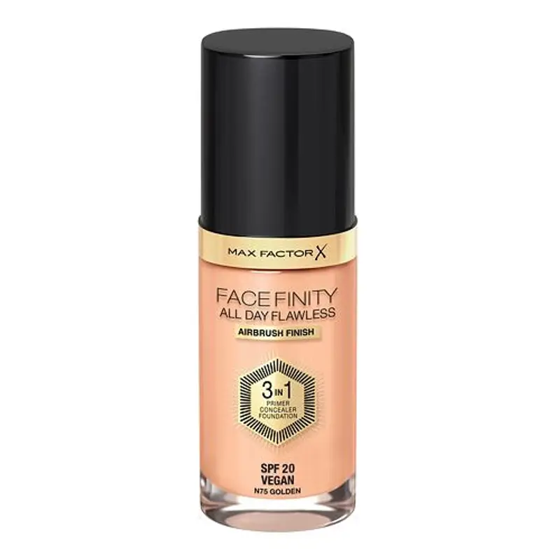 Max Factor All Day Flawless 3 in 1 Fondotinta Liquido - 75 Golden