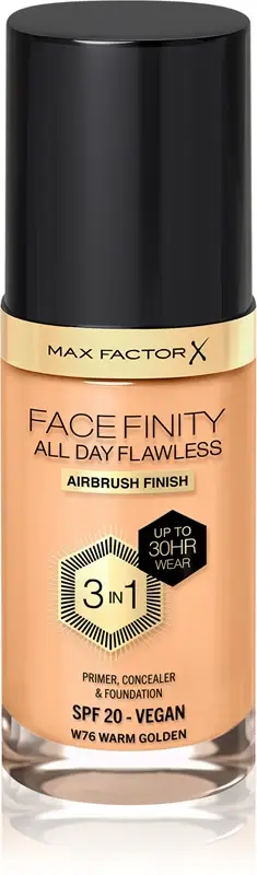 All Day Flawless Facefinity 3 in 1 - Trucco a lunga durata 30 ml 76 Warm Golden