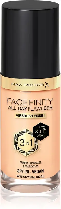 All Day Flawless Facefinity 3 in 1 - Trucco a lunga tenuta 30 ml 33 Crystal Beige