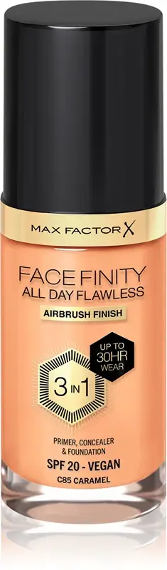 Facefinity 3in1 Primer, Correttore e Fondotinta 85-Caramel 30ml