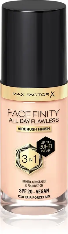 Facefinity All Day Flawless 3 In 1 Fondotinta C10-Fair Porcelain 30ml