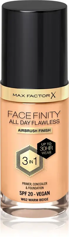 Facefinity All Day Flawless 3 In 1 Fondotinta W62-Warm Beige 30ml