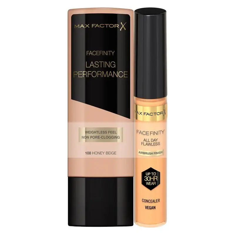Facefinity Lasting Performance Fondotinta + Correttore 108 - Honey Beige