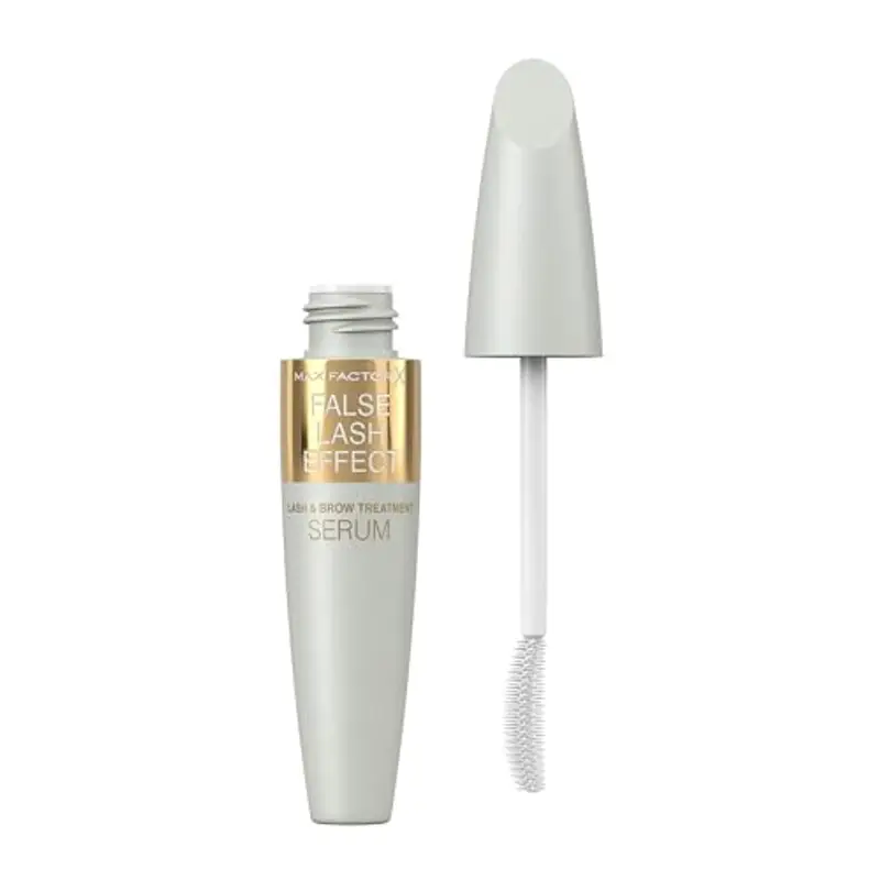 Max Factor, False Lash Effect Serum, Siero per Ciglia e Sopracciglia Allungante con Estratto di Bambù, Biotina e Olio di Ricino, Formula Vegana, 13ml