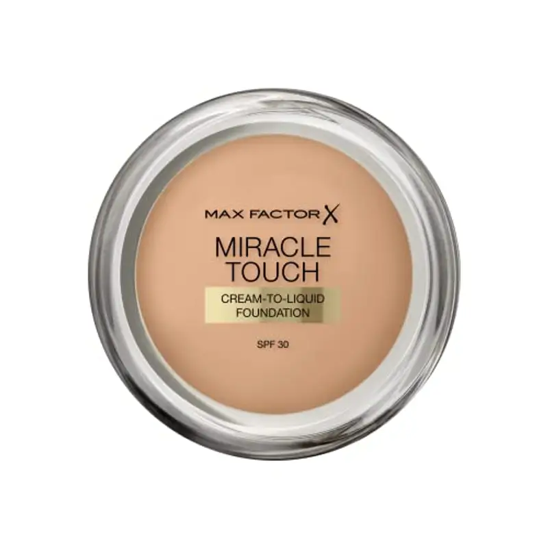 Max Factor Miracle Touch, Fondotinta Coprente con Acido Ialuronico, 060 Sand, 12 ml