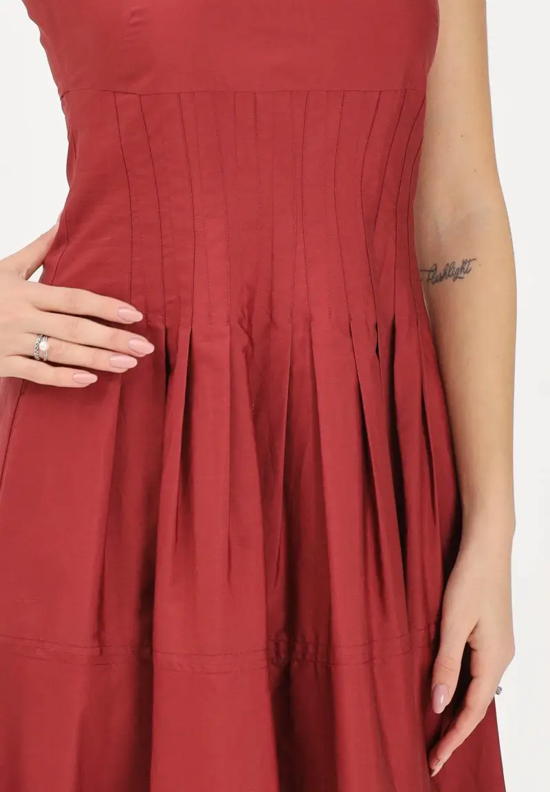 Abito midi SPXGIRO rosso mattone da donna miniatura 3