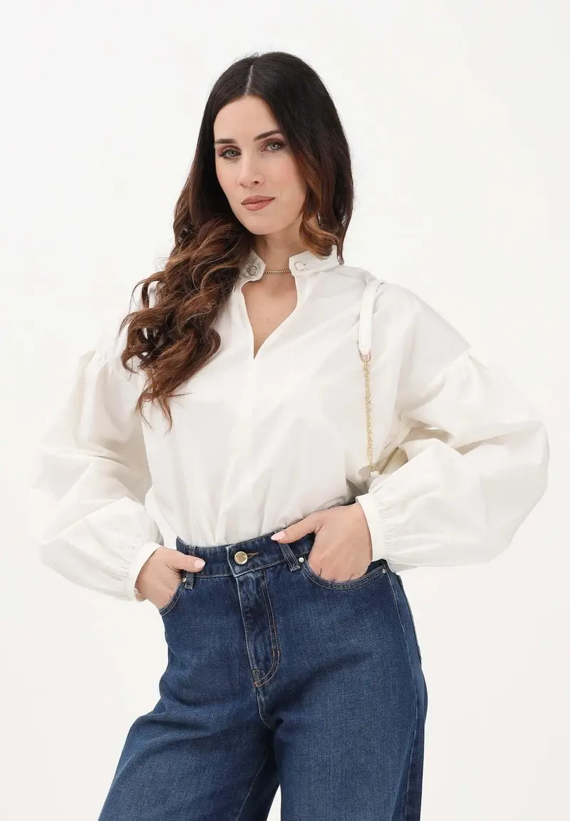 Blusa avorio da donna miniatura 2