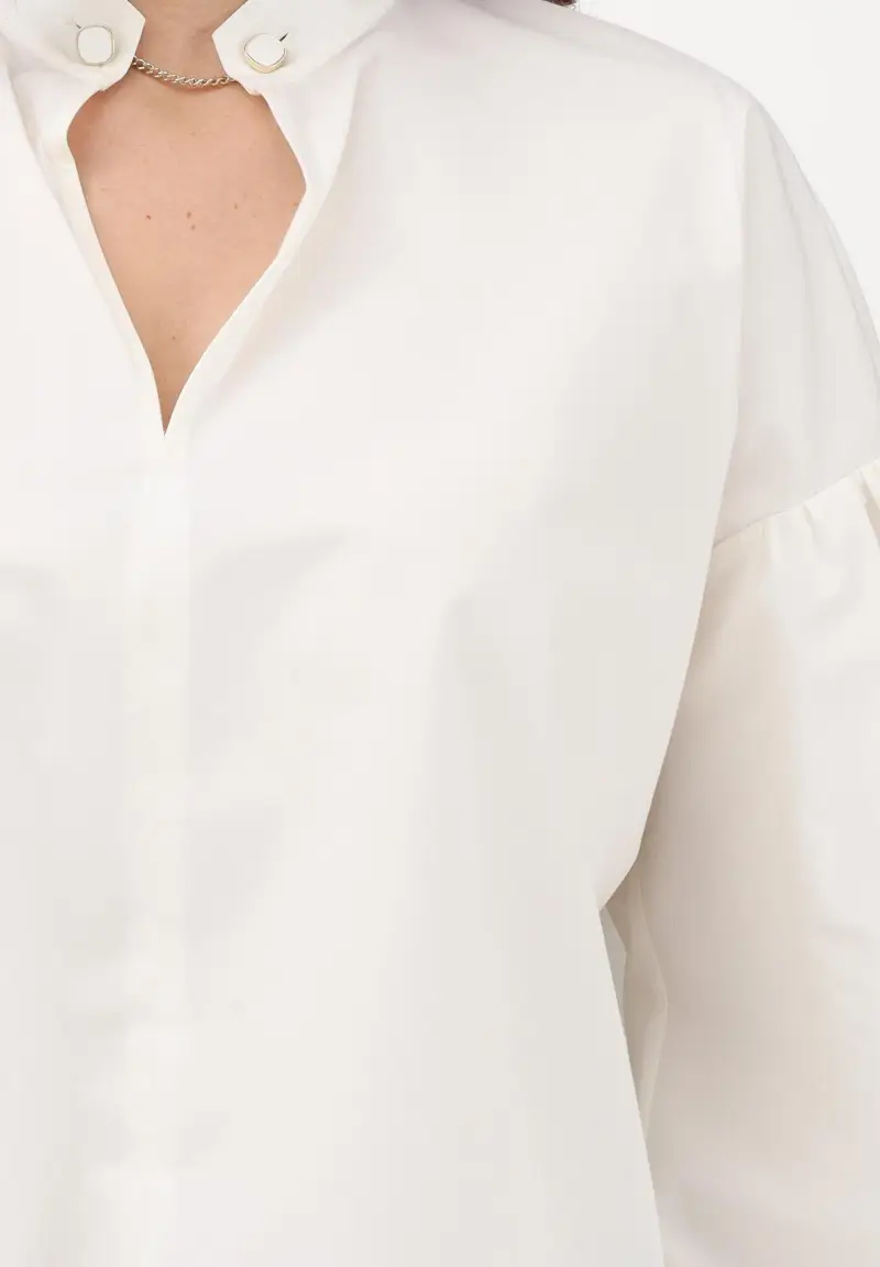 Blusa avorio da donna miniatura 3