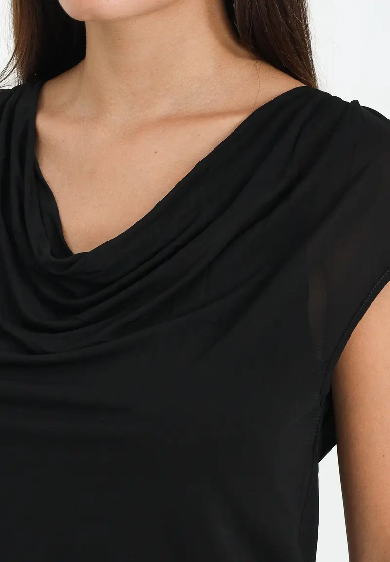 MAX MARA Blusa smanicata Ovest nera da donna miniatura 2