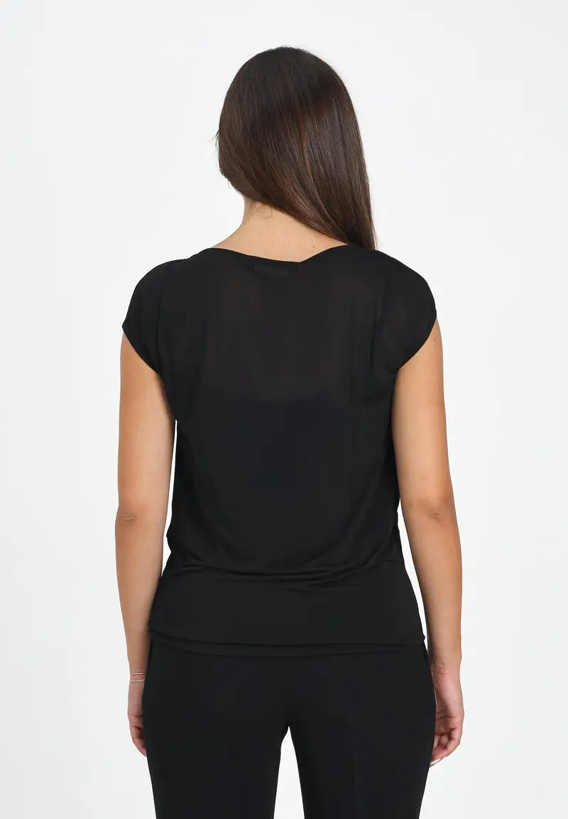 MAX MARA Blusa smanicata Ovest nera da donna miniatura 3
