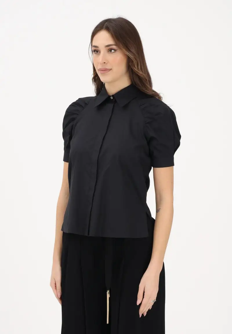 Camicia a manica corta MSTAMORE nera da donna
