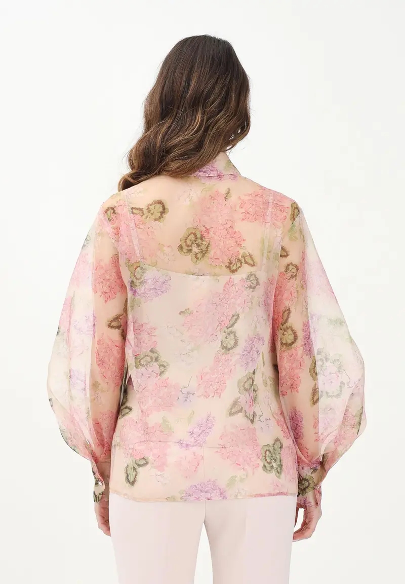 MAX MARA Camicia a manica lunga avorio da donna con stampa floreale miniatura 3