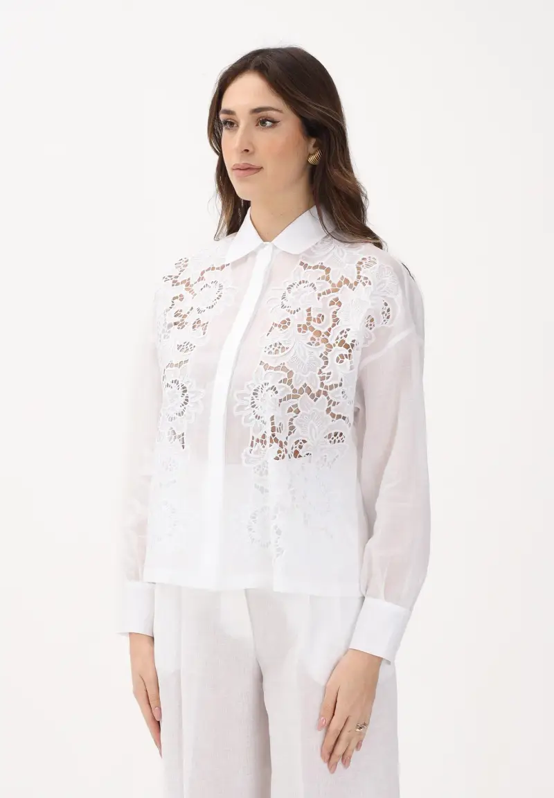 Camicia a manica lunga MSTCALI bianca da donna