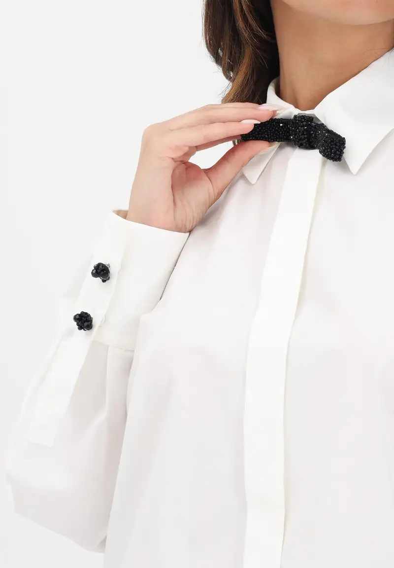 MAX MARA Camicia a manica lunga Roll bianca da donna miniatura 2