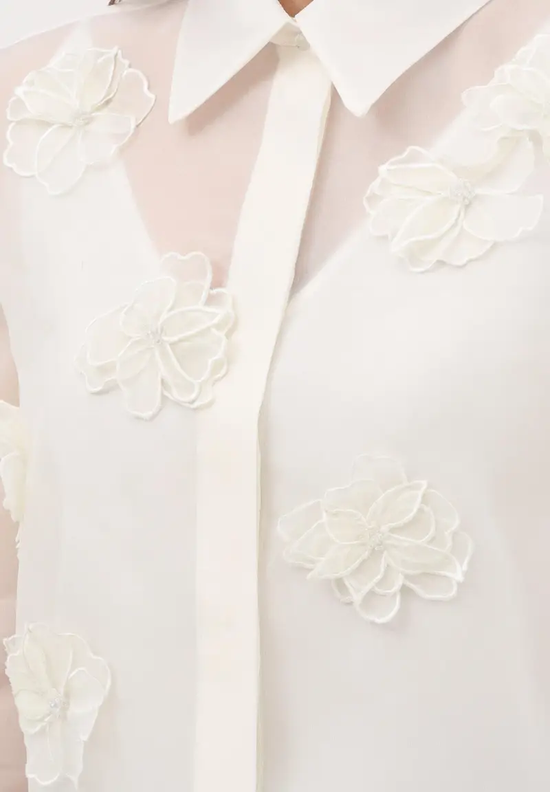 Camicia MSEAGI bianca da donna miniatura 3