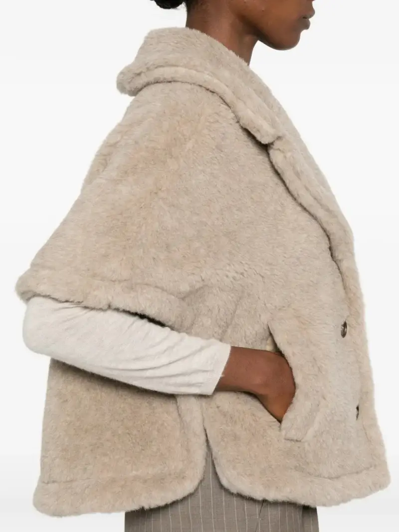 Max Mara Cappotto beige in lana miniatura 2