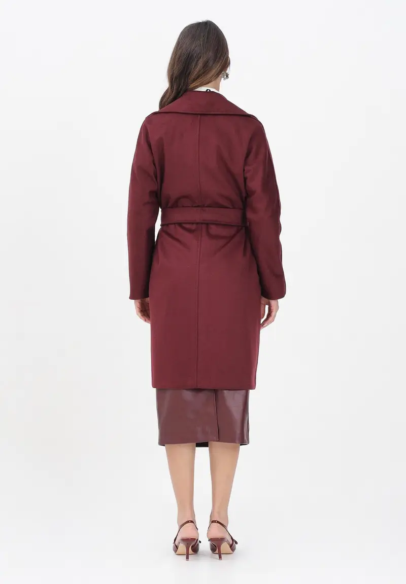 MAX MARA Cappotto Dravenna bordeaux da donna miniatura 3