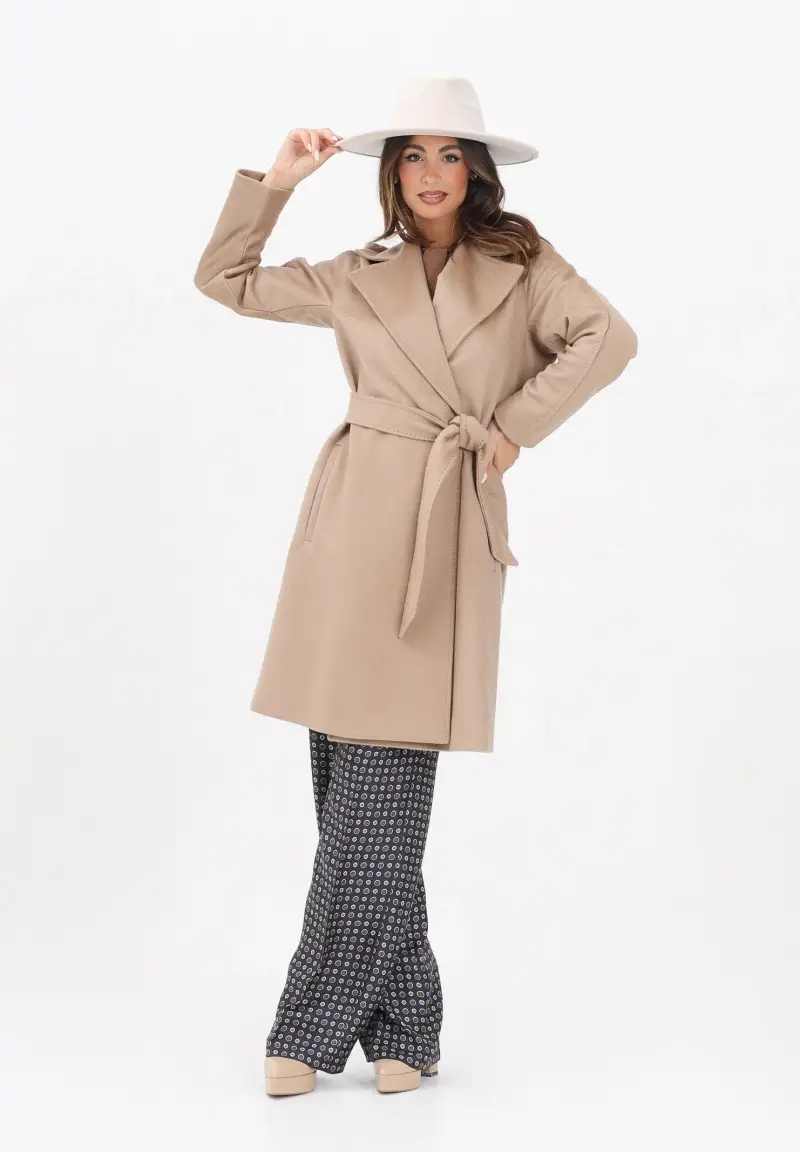 Cappotto Dravenna cammello da donna miniatura 2