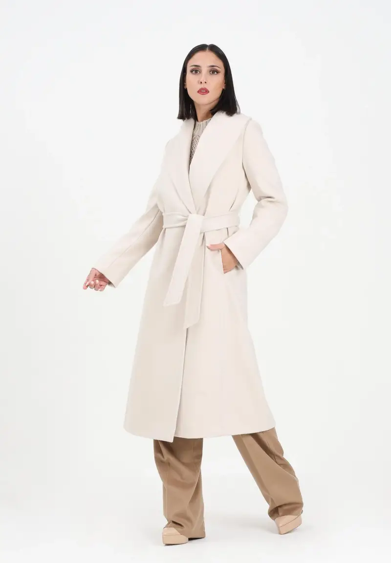 Cappotto Loriana panna da donna miniatura 2