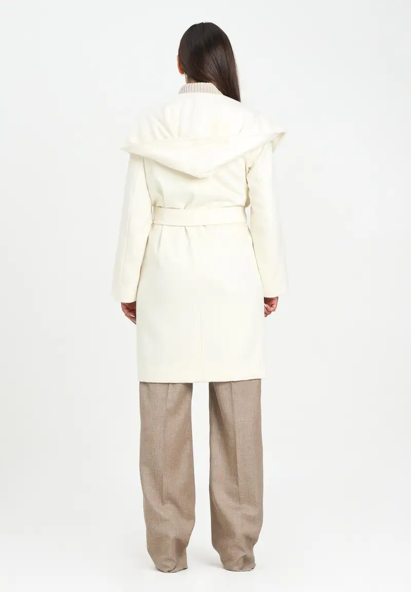 MAX MARA Cappotto NEWMANG panna da donna miniatura 3