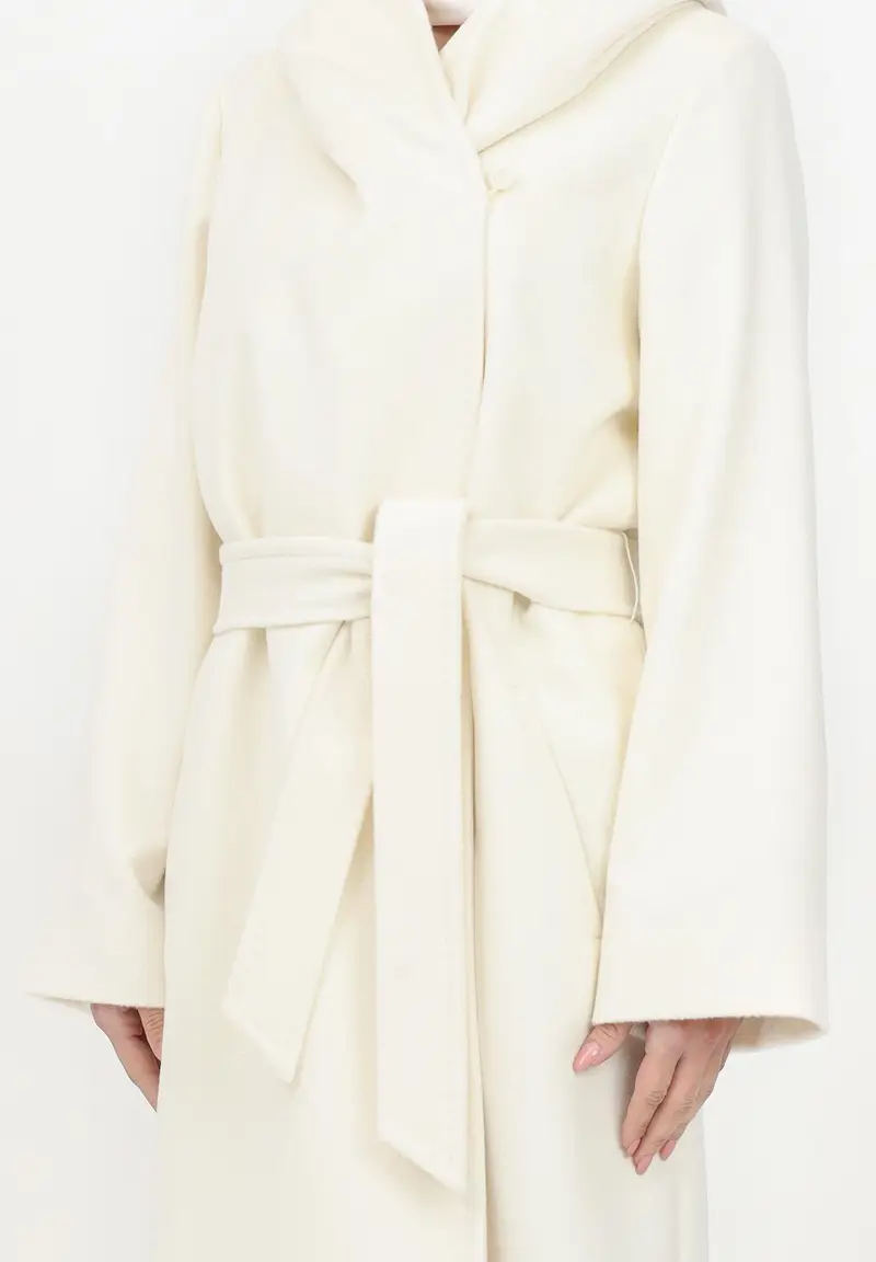 MAX MARA Cappotto panna da donna modello Newmang miniatura 2