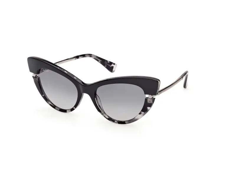 Donna Max Mara MM0187 52B Occhiali da sole Acetato Havana Fumo Cat Eye Normale