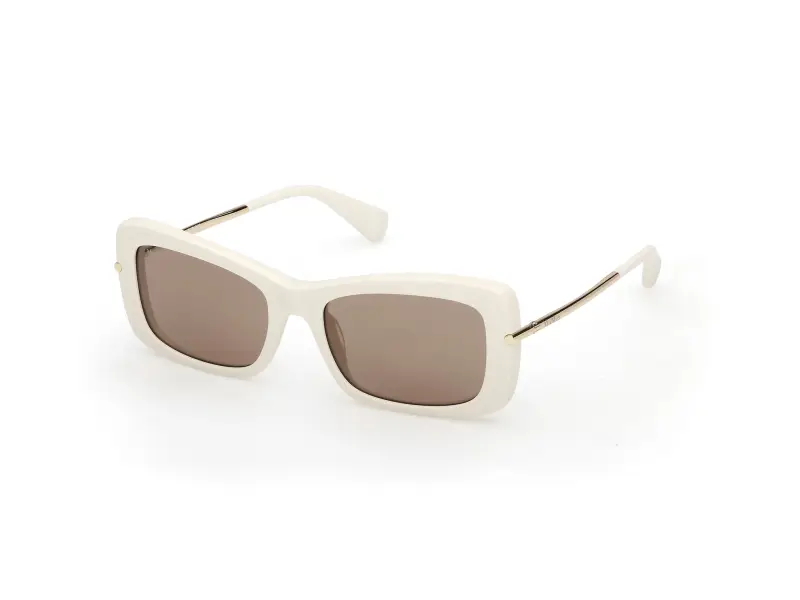 Donna Max Mara MM0194 25E Occhiali da sole Acetato Bianco Marrone Squadrata Normale