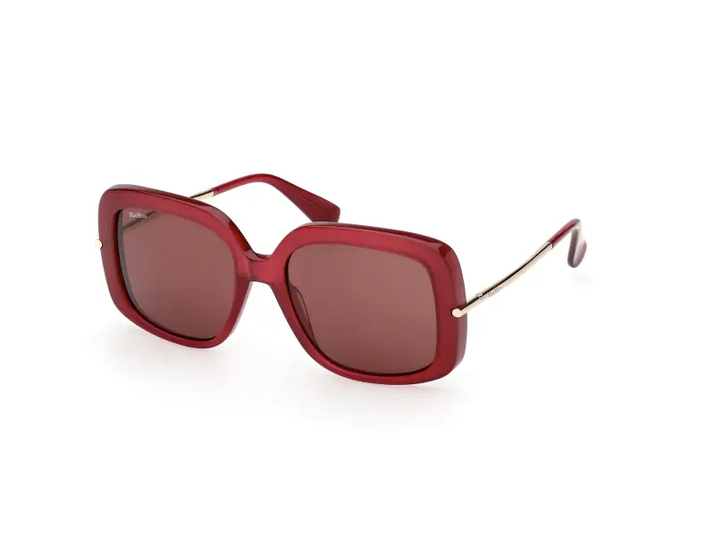 Donna Max Mara MM0195 69S Occhiali da sole Acetato Bordeaux Bordeaux Rotonda Normale