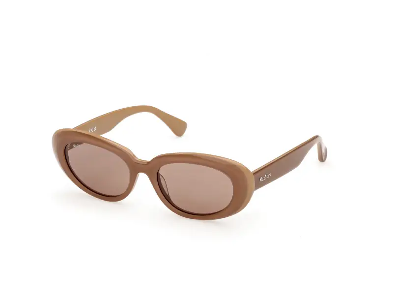 Donna Max Mara MM0196 46E Occhiali da sole Acetato Marrone Marrone Rotonda Normale