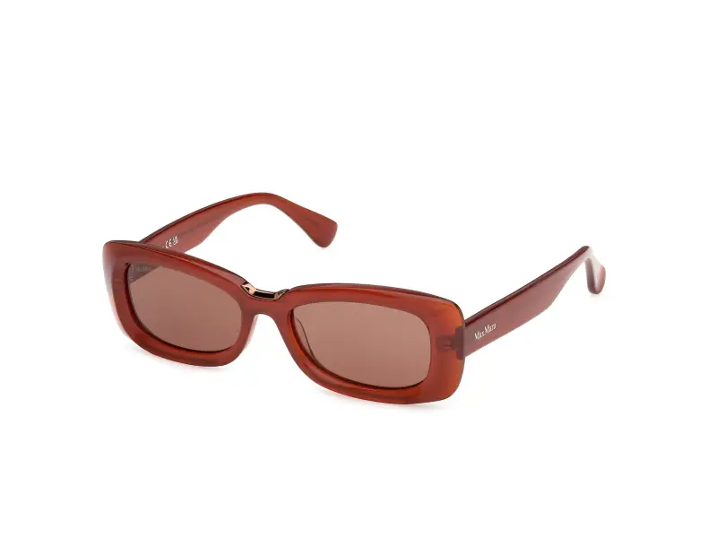 Donna Max Mara MM0197 42E Occhiali da sole Acetato Arancione Marrone Squadrata Normale