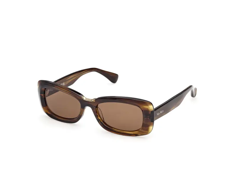 Donna Max Mara MM0197 61N Occhiali da sole Acetato Verde Verde Squadrata Normale