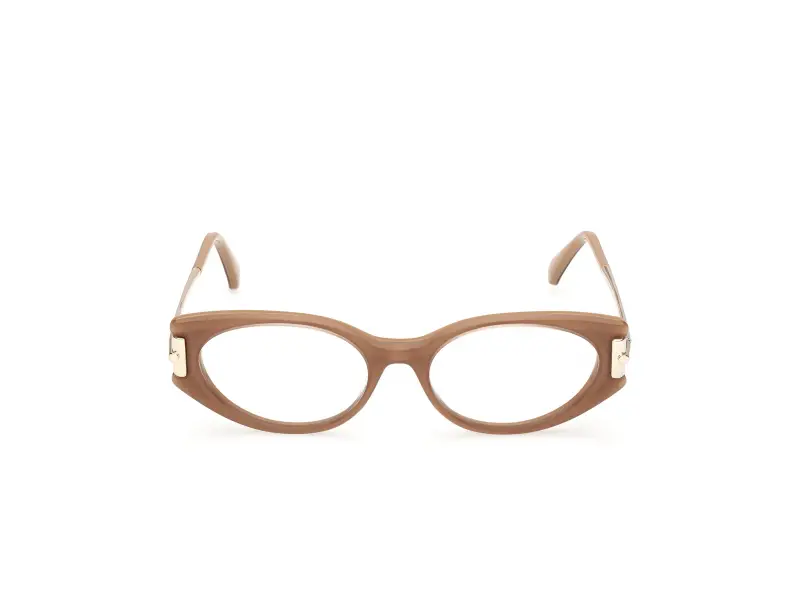 Donna Max Mara MM5225 046 Montature da vista Acetato Marrone Rotonda Normale miniatura 2