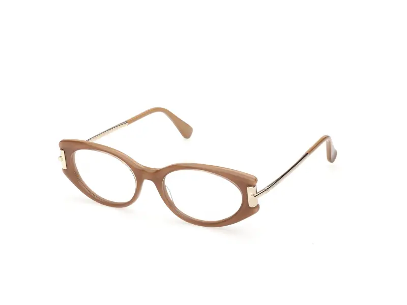 Donna Max Mara MM5225 046 Montature da vista Acetato Marrone Rotonda Normale