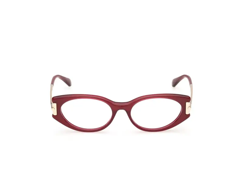 Donna Max Mara MM5225 069 Montature da vista Acetato Bordeaux Rotonda Normale miniatura 2