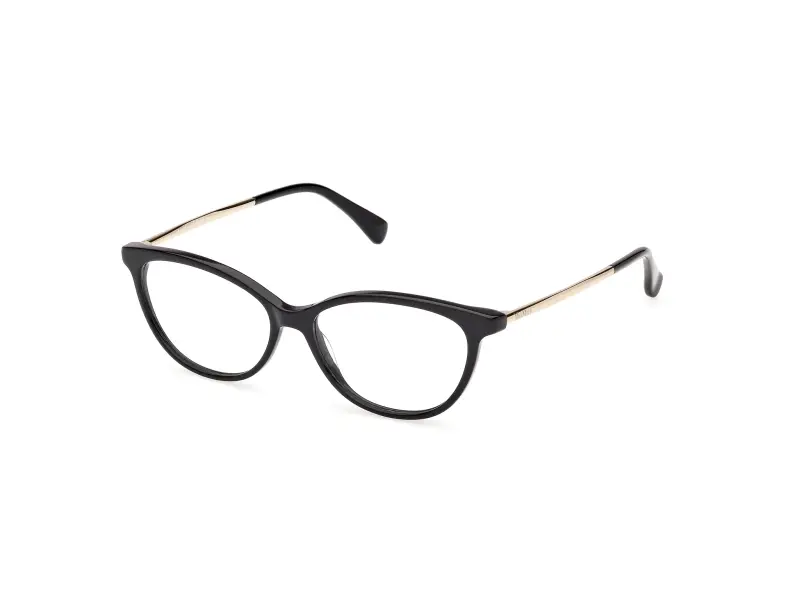 Donna Max Mara MM5236 001 Montature da vista Acetato Nero Rotonda Normale